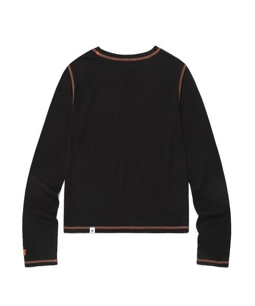 Cavish（カビシ）の「A'GEM/9 × .kom『CAVISH/カビシ』FLAME ROSE LS TEE/ローズデザイン 長袖Tシャツ（Tシャツ/カットソー・レディース・ピンク/ブラック・FREE）」の6枚目の写真