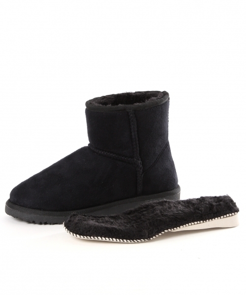 Heather（ヘザー）の「ショートムートンブーツ　567221（ブーツ・レディース・ネイビー/キャメル/ブラック・MEDIUM/LARGE）」の10枚目の写真