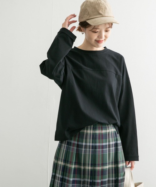 URBAN RESEARCH DOORS(アーバンリサーチドアーズ)の「USAコットンロングスリーブTシャツ(Tシャツ/カットソー・レディース・オフホワイト/ブラック/パープル・MEDIUM)」の18枚目の写真