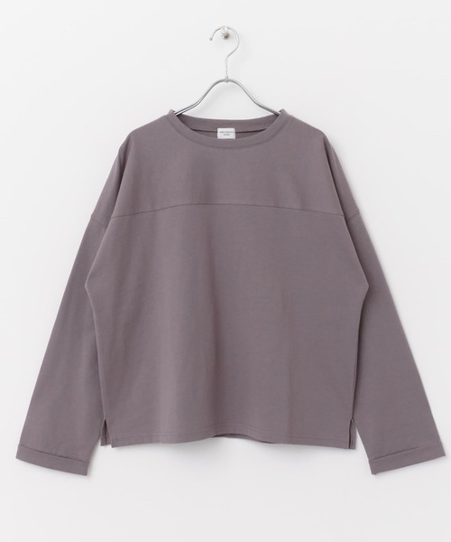 URBAN RESEARCH DOORS(アーバンリサーチドアーズ)の「USAコットンロングスリーブTシャツ(Tシャツ/カットソー・レディース・オフホワイト/ブラック/パープル・MEDIUM)」の4枚目の写真