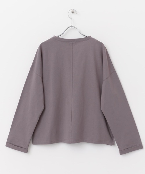 URBAN RESEARCH DOORS(アーバンリサーチドアーズ)の「USAコットンロングスリーブTシャツ(Tシャツ/カットソー・レディース・オフホワイト/ブラック/パープル・MEDIUM)」の5枚目の写真