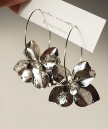 jolie minette/メタル フラワー フープ ピアス