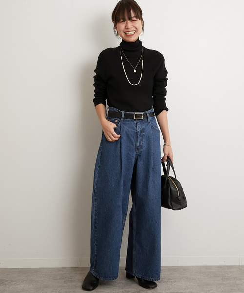 JOURNAL STANDARD relume(ジャーナルスタンダード レリューム)の「《追加2》スイスオーガニックコットンタートルネックプルオーバー(ニット/セーター・レディース・ホワイト/ブラック/グリーン/ブルー/イエロー系その他/イエロー・FREE)」の7枚目の写真