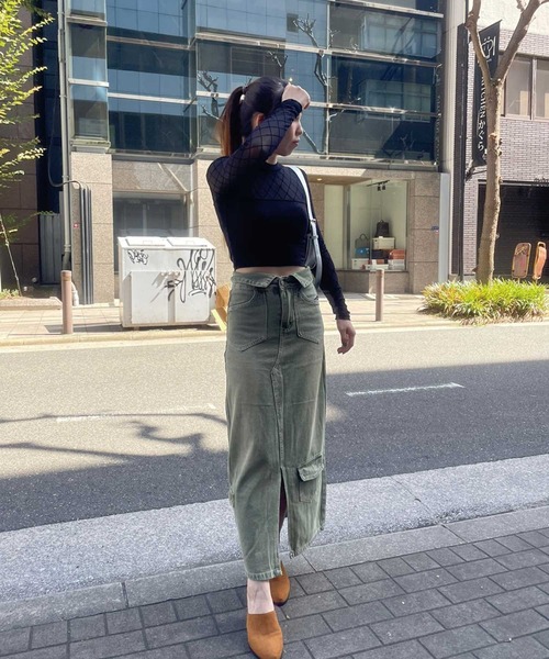 SPIGA(スピーガ)の「ダイヤチェックシアー切替トップス(Tシャツ/カットソー・レディース・ベージュ/ホワイト/ブラック・FREE)」の12枚目の写真