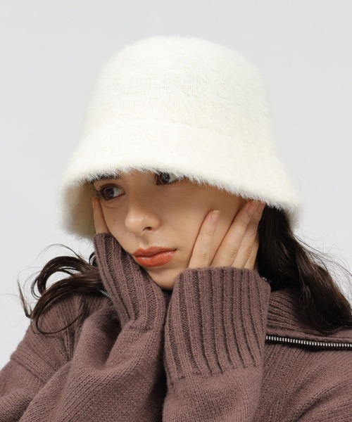 LAKOLE(ラコレ)の「シャギーベルハット / 981479(ハット・レディース・ライトグレー/オフホワイト/ブラウン/ブラック・FREE)」の2枚目の写真
