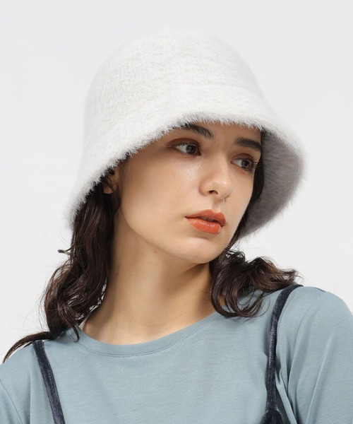 LAKOLE(ラコレ)の「シャギーベルハット / 981479(ハット・レディース・ライトグレー/オフホワイト/ブラウン/ブラック・FREE)」の1枚目の写真