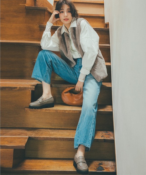 KOBE LETTUCE（コウベレタス）の「ハーフムーンバッグ（ハンドバッグ・レディース・ブラウン/ブラック・FREE）」の3枚目の写真