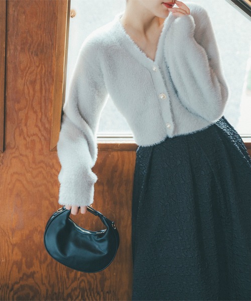 KOBE LETTUCE（コウベレタス）の「ハーフムーンバッグ（ハンドバッグ・レディース・ブラウン/ブラック・FREE）」の4枚目の写真