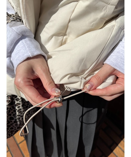 WC（ダブル シー）の「オーバーフェイクダウンベスト（ダウンベスト・レディース・アイボリー/ピンク/ブラック・FREE）」の14枚目の写真