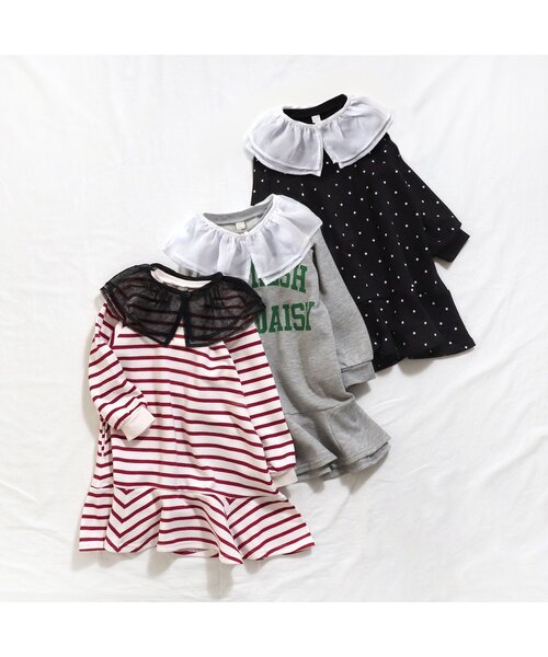 apres les cours（アプレレクール）の「【WEB限定・3WAY】襟付きワンピース（ワンピース・キッズ・ドット/グレー/その他2・130/140/100/90/80/110/120）」の5枚目の写真