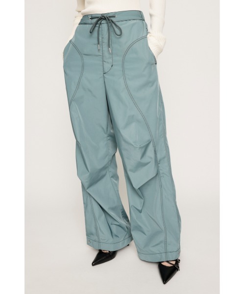 SLY（スライ）の「CURVE STITCH JOGGER PT カーヴ ステッチ ジョガー パンツ（カーゴパンツ・レディース・ブラック/ターコイズブルー・2/1）」の8枚目の写真