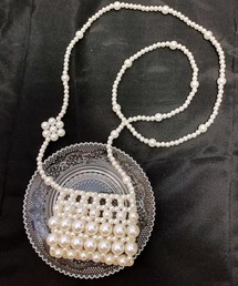 LA VORAGINE（ラ ヴォラジネ）の「パールミニショルダーバッグ/パーティーバッグ クラッチバッグ 結婚式 入学式 卒業式 成人式 セレモニー（クラッチバッグ・キッズ）」