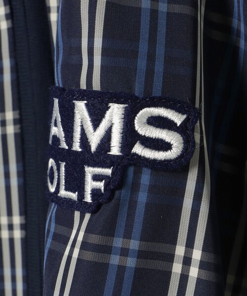 BEAMS GOLF PURPLE LABEL / チェックフロント ニットジップブルゾン