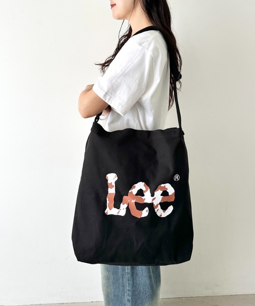 Lee/リー COW アニマル柄 プリント キャンバス ビッグ2WAY トート