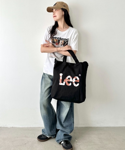 Lee(リー)の「Lee/リー COW アニマル柄 プリント キャンバス ビッグ2WAY トートバッグ(トートバッグ・レディース・ホワイト/ブラック・FREE)」の21枚目の写真