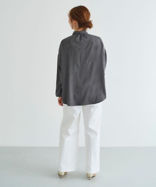 le.coeur blanc（ルクールブラン）の「ガンクラブチェックボウタイブラウス（シャツ/ブラウス・レディース・ブルー系その他4/グレー系その他・38）」の17枚目の写真