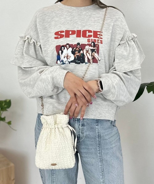 tiny tiny（ティニーティニー）の「巾着チェーンショルダーバッグ[tiny tiny(ティニーティニー)]（ショルダーバッグ・レディース・ブルー/アイボリー/ブラック/ブラック系/ブルー系その他/ホワイト系その他2/レオパード/ホワイト系その他/ブルー系その他2・0）」の5枚目の写真