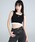 adree�i�A�h���[�j�́usquare neck cropped tank top / �X�N�G�A�l�b�N�N���b�v�h�^���N�g�b�v�i�^���N�g�b�v�j�v�b�u���b�N