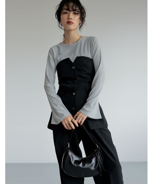 Re:EDIT（リエディ）の「[神山まりあさん着用][2024SS COLLECTION]2WAYハーフムーンハンドバッグ（ハンドバッグ・レディース・ホワイト/ブラック/ブルー/キャメル/シルバー・FREE）」の18枚目の写真