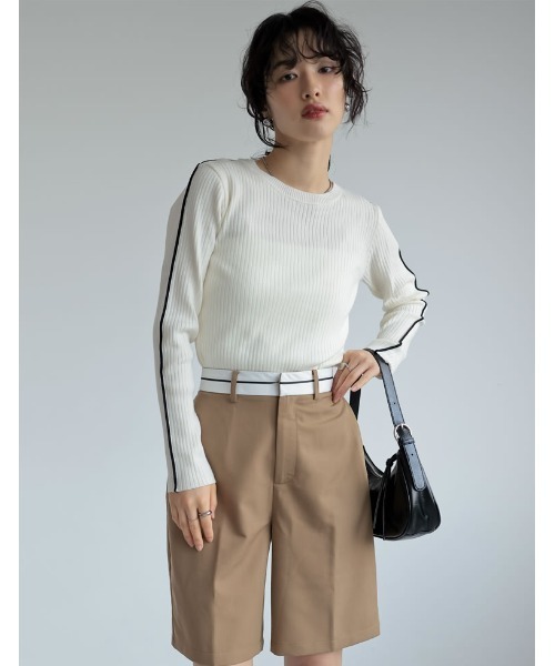 Re:EDIT（リエディ）の「[神山まりあさん着用][2024SS COLLECTION]2WAYハーフムーンハンドバッグ（ハンドバッグ・レディース・ホワイト/ブラック/ブルー/キャメル/シルバー・FREE）」の19枚目の写真