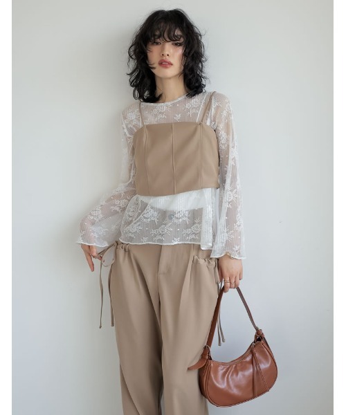 Re:EDIT（リエディ）の「[神山まりあさん着用][2024SS COLLECTION]2WAYハーフムーンハンドバッグ（ハンドバッグ・レディース・ホワイト/ブラック/ブルー/キャメル/シルバー・FREE）」の22枚目の写真