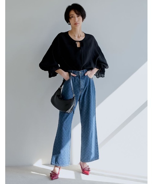 Re:EDIT（リエディ）の「[神山まりあさん着用][2024SS COLLECTION]2WAYハーフムーンハンドバッグ（ハンドバッグ・レディース・ホワイト/ブラック/ブルー/キャメル/シルバー・FREE）」の8枚目の写真
