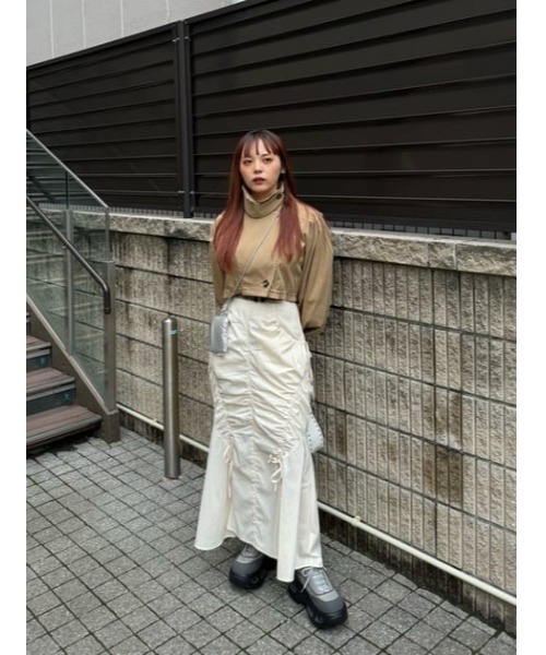 【セール】SHIRRING STRING M/SK シャーリング ストリング ミディ スカート（スカート）｜SLY（スライ）