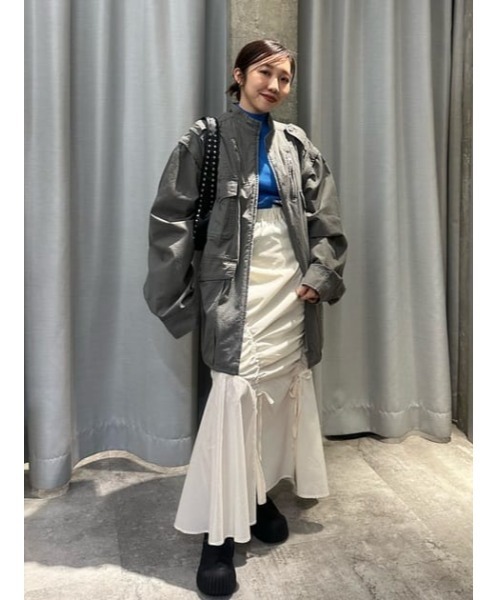 【セール】SHIRRING STRING M/SK シャーリング ストリング ミディ スカート（スカート）｜SLY（スライ）