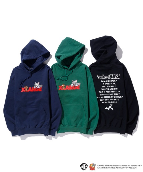 xlarge トムとジェリーコラボパーカー ネイビー XLARGE（エクストラ