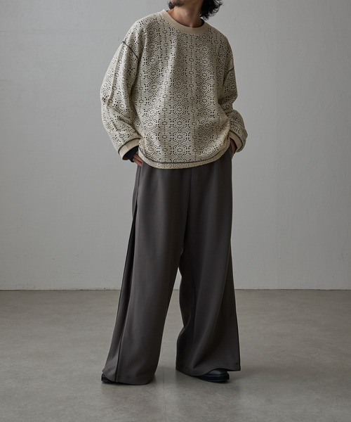 Lui's（ルイス）の「ポンチパイピングパンツ（その他パンツ・メンズ・チャコールグレー/ブラック・S/M）」の6枚目の写真