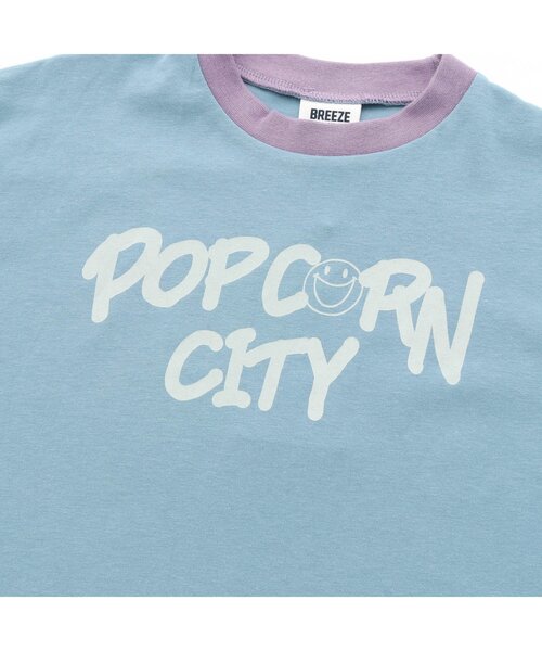 BREEZE（ブリーズ）の「【WEB限定・ユニセックス】カラバリプリント長袖Tシャツ（Tシャツ/カットソー・キッズ・グレー/オフホワイト/エメラルド/ブラック/サックスブルー/カーキ/イエロー/パープル/チャコール/オレンジ・90/100/150/110/120/130/140）」の12枚目の写真