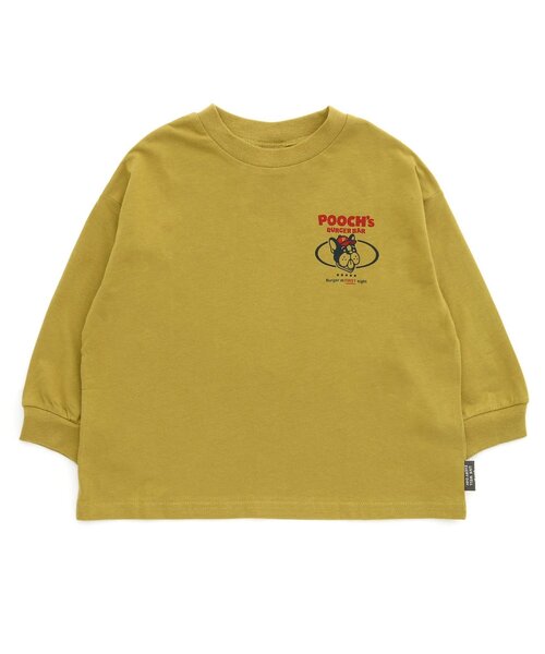 BREEZE（ブリーズ）の「【WEB限定・ユニセックス】カラバリプリント長袖Tシャツ（Tシャツ/カットソー・キッズ・グレー/オフホワイト/エメラルド/ブラック/サックスブルー/カーキ/イエロー/パープル/チャコール/オレンジ・90/100/150/110/120/130/140）」の18枚目の写真