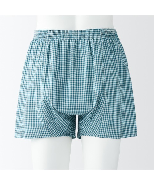 無印良品（ムジルシリョウヒン）の「紳士　綿ブロード　前開き　トランクス（トランクス・メンズ・レッド系9/ブルー系9/ネイビー系3/ライトイエロー系/グリーン系5・XS/XL/S/L/M）」の8枚目の写真