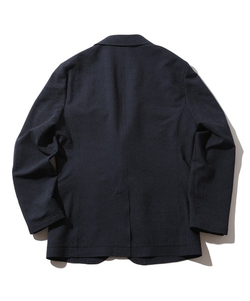 CROWDED CLOSET(クラウデッドクローゼット)の「<EVALET>サッカーテーラードジャケット(セットアップ対応)(テーラードジャケット・メンズ・ネイビー/グレー・04/03/02/01)」の8枚目の写真