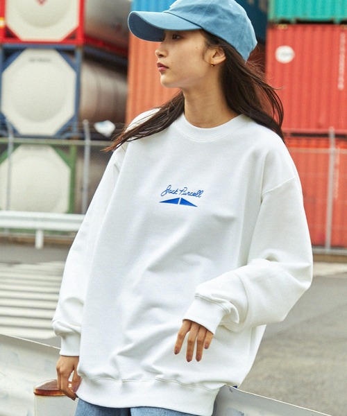 JACK PURCELL(ジャックパーセル)の「CONVERSE JACK PURCELL/コンバース ジャック パーセル ロゴデザイン フレンチテリービッグプルオーバースウェット(スウェット・メンズ・オートミール/ホワイト/ブラック・S/M/L)」の21枚目の写真