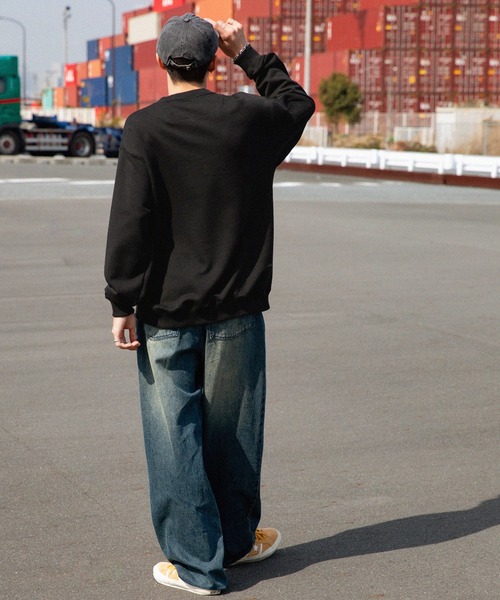 JACK PURCELL(ジャックパーセル)の「CONVERSE JACK PURCELL/コンバース ジャック パーセル ロゴデザイン フレンチテリービッグプルオーバースウェット(スウェット・メンズ・オートミール/ホワイト/ブラック・S/M/L)」の18枚目の写真