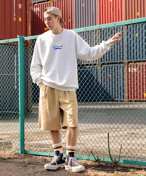 JACK PURCELL(ジャックパーセル)の「CONVERSE JACK PURCELL/コンバース ジャック パーセル ロゴデザイン フレンチテリービッグプルオーバースウェット(スウェット・メンズ・オートミール/ホワイト/ブラック・S/M/L)」の11枚目の写真