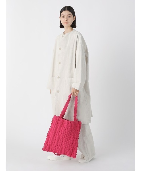 Plantation（プランテーション）の「凸凹サック/トートバッグ / (O)（トートバッグ・レディース・ライトグリーン/ピンク/ブルー/ブラック/ホワイト・FREE）」の7枚目の写真