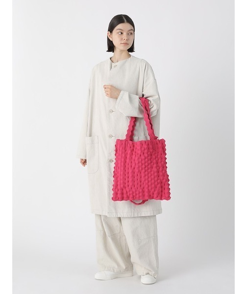 Plantation（プランテーション）の「凸凹サック/トートバッグ / (O)（トートバッグ・レディース・ライトグリーン/ピンク/ブルー/ブラック/ホワイト・FREE）」の8枚目の写真