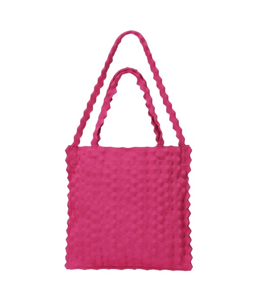 Plantation（プランテーション）の「凸凹サック/トートバッグ / (O)（トートバッグ・レディース・ライトグリーン/ピンク/ブルー/ブラック/ホワイト・FREE）」の9枚目の写真