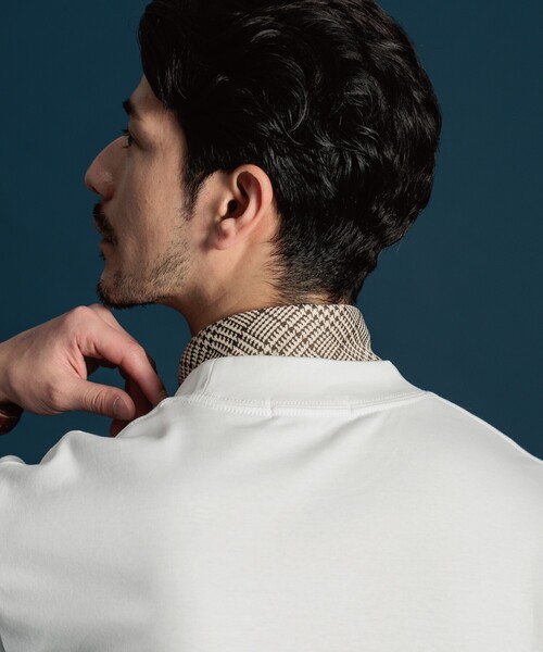 THE SHOP TK (ザ ショップ ティーケー )の「◆ジャケットTシャツ(Tシャツ/カットソー・メンズ・ネイビー/ライトグレー/ブルー/オフホワイト・03/02/04)」の5枚目の写真