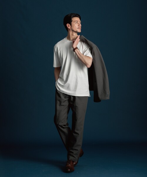 THE SHOP TK (ザ ショップ ティーケー )の「◆ジャケットTシャツ(Tシャツ/カットソー・メンズ・ネイビー/ライトグレー/ブルー/オフホワイト・03/02/04)」の7枚目の写真