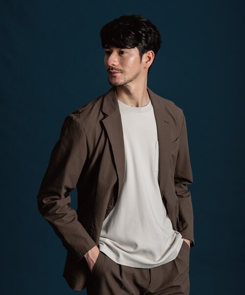 THE SHOP TK (ザ ショップ ティーケー )の「◆ジャケットTシャツ(Tシャツ/カットソー・メンズ・ネイビー/ライトグレー/ブルー/オフホワイト・03/02/04)」の12枚目の写真