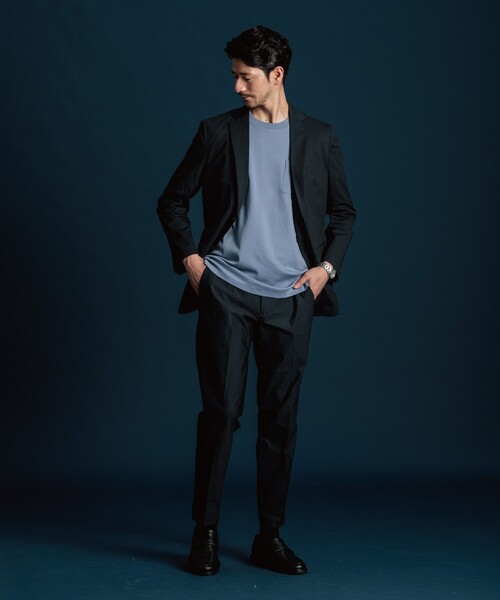 THE SHOP TK (ザ ショップ ティーケー )の「◆ジャケットTシャツ(Tシャツ/カットソー・メンズ・ネイビー/ライトグレー/ブルー/オフホワイト・03/02/04)」の17枚目の写真