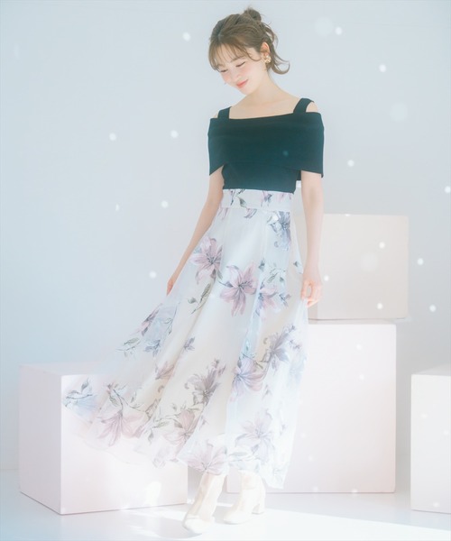 オパールフラワープリントフレアワンピース WILLSELECTION WILLSELECTION（ウィルセレクション）の「オパールフラワープリント