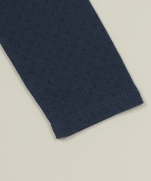 Love&Peace&Money（ラブアンドピースアンドマネー）の「パターンメッシュ長袖ボレロ（カーディガン/ボレロ・キッズ・ライトピンク/オフホワイト/ネイビー・80ｃｍ/90cm/100cm/110cm/120cm/130cm）」の7枚目の写真