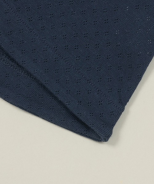 Love&Peace&Money（ラブアンドピースアンドマネー）の「パターンメッシュ長袖ボレロ（カーディガン/ボレロ・キッズ・ライトピンク/オフホワイト/ネイビー・80ｃｍ/90cm/100cm/110cm/120cm/130cm）」の8枚目の写真