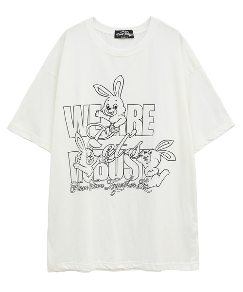 Candy Stripper(キャンディストリッパー)の「WE ARE ROBUST BIG Tシャツ(Tシャツ/カットソー・レディース・ピンク/イエロー/オフホワイト/ブラック・2)」の2枚目の写真