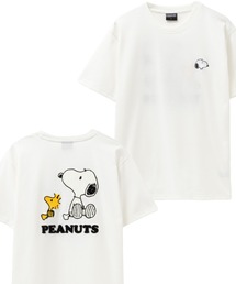 PEANUTS SNOOPY スヌーピー サガラ刺繍Tシャツ