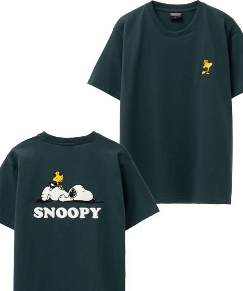 PEANUTS SNOOPY スヌーピー サガラ刺繍Tシャツ（Tシャツ/カットソー